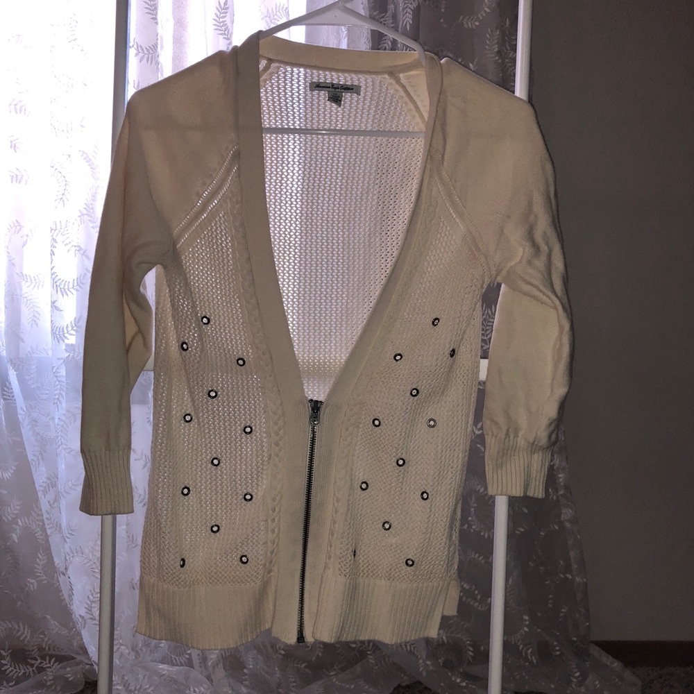 American Eagle Cardigan White Size Small